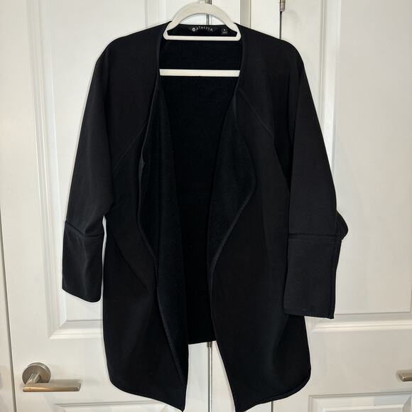 ATHLETA Black Cozy Karma Wrap Jacket Cardigan Oversized | Small - Picture 2 of 9